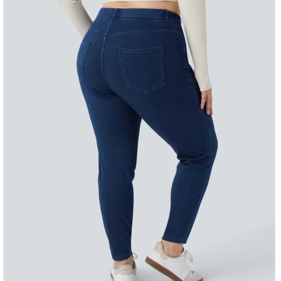 Halara Flex highwaisted denim jeggings, stretchy pull on, size M - Picture 1 of 13